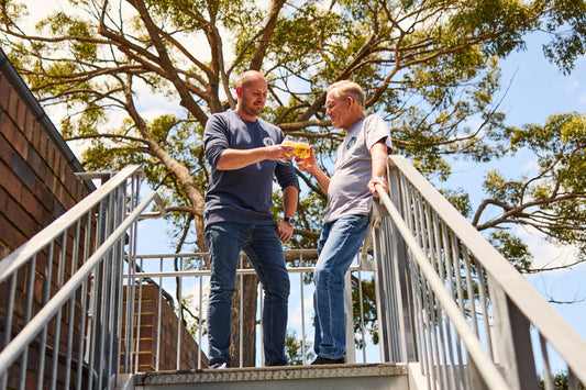 The Chuck and Son's Tap Room features recycled materials